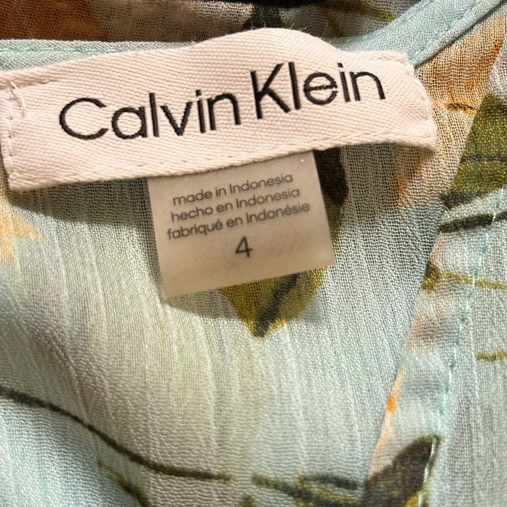 New CALVIN KLEIN Balloon-Sleeve Dress - Picture 10 of 10